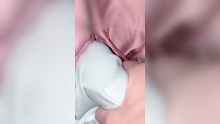 パンツを被せてフェラチオ パンツこき パンコキ　Blowjob with pants on panty job