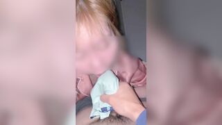 パンツを被せてフェラチオ パンツこき パンコキ　Blowjob with pants on panty job