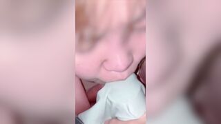 パンツを被せてフェラチオ パンツこき パンコキ　Blowjob with pants on panty job