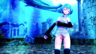 【MMD】Miku dressed in water-soluble dances UrStyle【R-18】