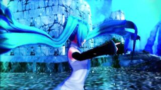 【MMD】Miku dressed in water-soluble dances UrStyle【R-18】