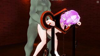 3D HENTAI BDSM Orc fucks tied up elf in the ass