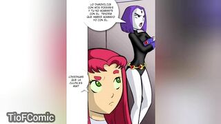 Raven and Starfire – lesbians