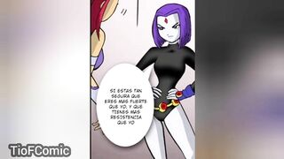 Raven and Starfire – lesbians