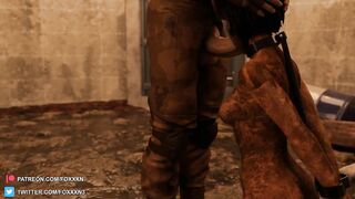 Jill Valentine gives Muddy BDSM Blowjob
