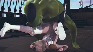 Orc cock is too big for this pussy