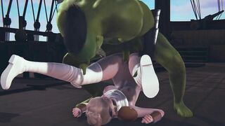 Orc cock is too big for this pussy
