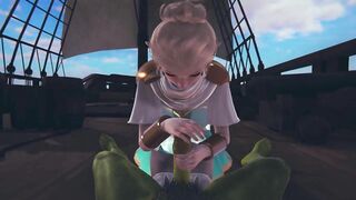 Cute elf jerking off orc cock pov