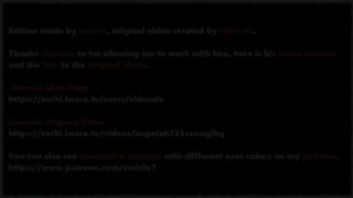 Souzetsu Gekkou, Mirai Akari, Virtual Youtuber - Hentai MDD Music dance video, 3d undressing, dark green eyes, color edi