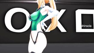 Souzetsu Gekkou, Mirai Akari, Virtual Youtuber - Hentai MDD Music dance video, 3d undressing, dark green eyes, color edi
