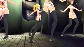 【MMD】TDA Gumi & Rin & Luka & Meiko - Sanba【R-18】