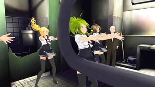 【MMD】TDA Gumi & Rin & Luka & Meiko - Sanba【R-18】