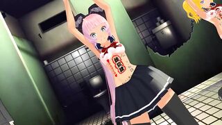 【MMD】TDA Gumi & Rin & Luka & Meiko - Sanba【R-18】