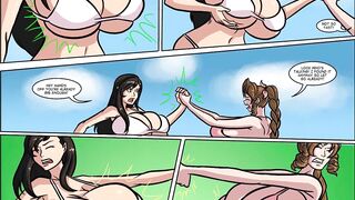 Beach Materia - Boobs and belly inflation