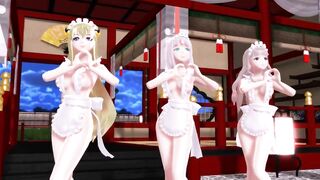 【MMD】ABKH Big Breasts Ondo【1080p 60fps】【R-18】