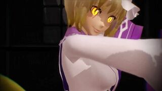 【MMD】Echo - Yukari & Ran & Yuugi【R-18】