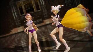 【MMD】Echo - Yukari & Ran & Yuugi【R-18】