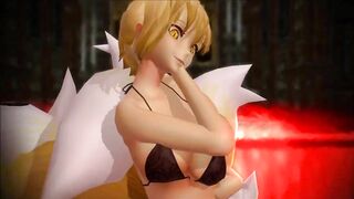 【MMD】Echo - Yukari & Ran & Yuugi【R-18】