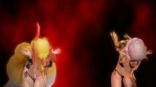 【MMD】Echo - Yukari & Ran & Yuugi【R-18】