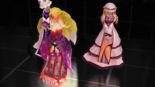 【MMD】Echo - Yukari & Ran & Yuugi【R-18】