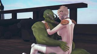 Cute elf rides a big dick