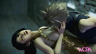 Tifa and Cloud have quick sex in public - [ WOPA ]