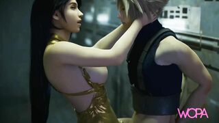 Tifa and Cloud have quick sex in public - [ WOPA ]