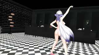 【MMD】Haku-san danced Pink Cat【R-18】