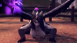 Hentai Futa Succubus Takes Massive Monster Cock