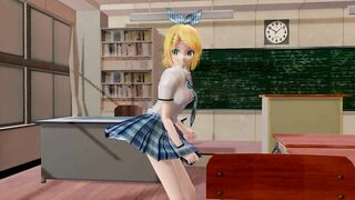 【MMD】Tda Rin School Uniform DL【R-18】