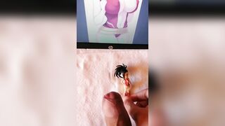 Cum Tribute in Horny Momo Yaoyorozu figure - Cumshot