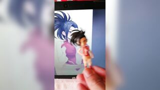 Cum Tribute in Horny Momo Yaoyorozu figure - Cumshot