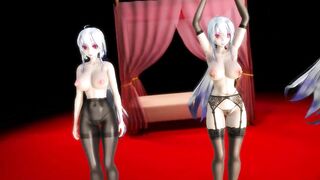 【MMD】Haku x3 - Undead enemy【R-18】