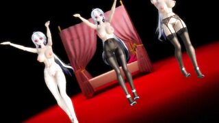 【MMD】Haku x3 - Undead enemy【R-18】