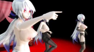 【MMD】Haku x3 - Undead enemy【R-18】
