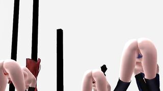 【MMD】Kasuko-Higai Mousou Keitai Joshi【R-18】