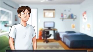 Summertime Saga: StepMom Caught Her StepSon Masturbating On Her Underwear-Ep38