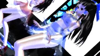 【MMD】Reimu-san and Seireimu-san love Kiss me [R-18]