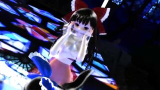 【MMD】Reimu-san and Seireimu-san love Kiss me [R-18]
