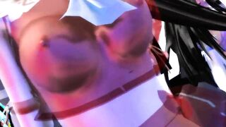 【MMD】Reimu-san and Seireimu-san love Kiss me [R-18]