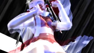 【MMD】Reimu-san and Seireimu-san love Kiss me [R-18]