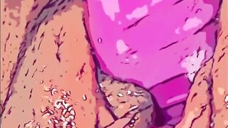 Lost clip - graphic comic babe masturbating