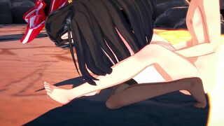 (POV) Doggystyle with Reimu Hakurei Touhou Hentai