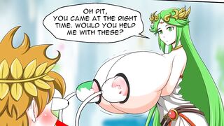 Palutena Milky Boobs Growth