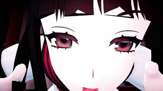 Yandere black-haired beauti Creampie - MMD ASMR