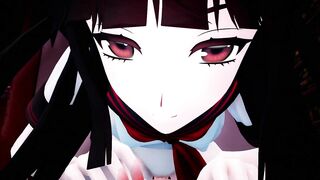 Yandere black-haired beauti Creampie - MMD ASMR