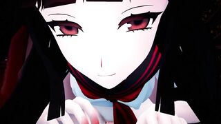 Yandere black-haired beauti Creampie - MMD ASMR