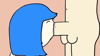Blue Haired Slut Begs For Cock