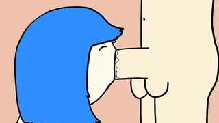 Blue Haired Slut Begs For Cock
