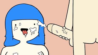 Blue Haired Slut Begs For Cock